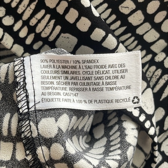 Merona Black and Cream Sleeveless Dress w/ Pockets Size XL - Picture 4 of 6